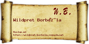 Wildpret Borbála névjegykártya